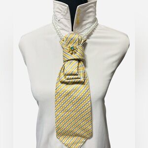 Geoffrey Beene Yellow and Blue Necktie Necklace